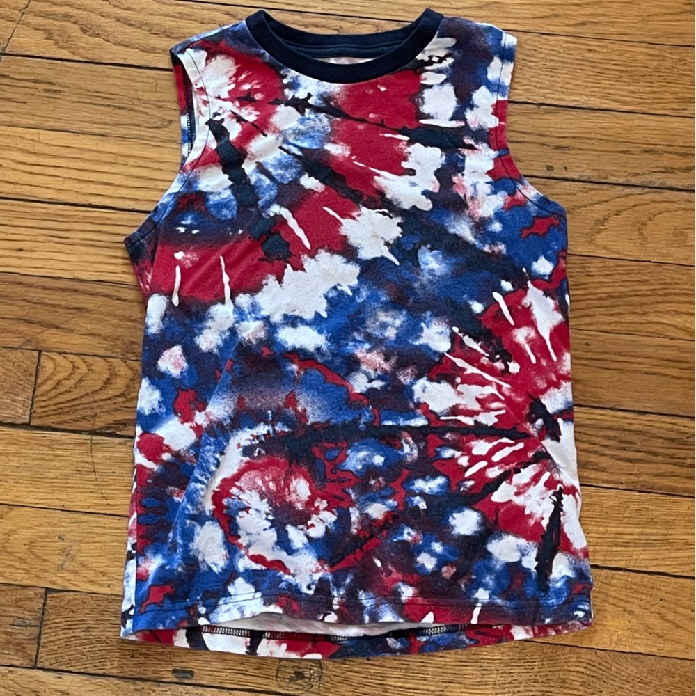Celebrate It Red and Blue Tank Top Vibrant Sleeveless Design